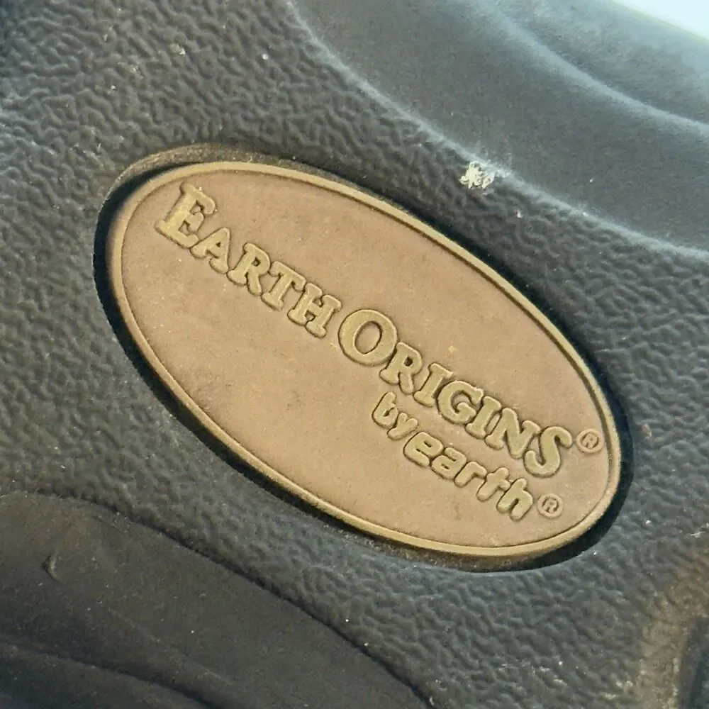 Earth Origins Dover Gray Leather & Suede Shoes Women's 8W Bungee Lace Slip on